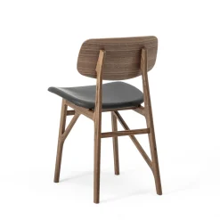 Durame Chairs<Sila Brown Walnut Wood with Leather Seat Chair