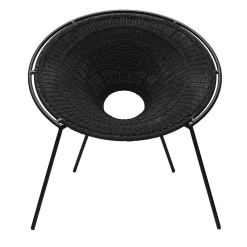 Bottega Intreccio Lounge Chairs<Silene Black Lounge Chair by Angelettiruzza