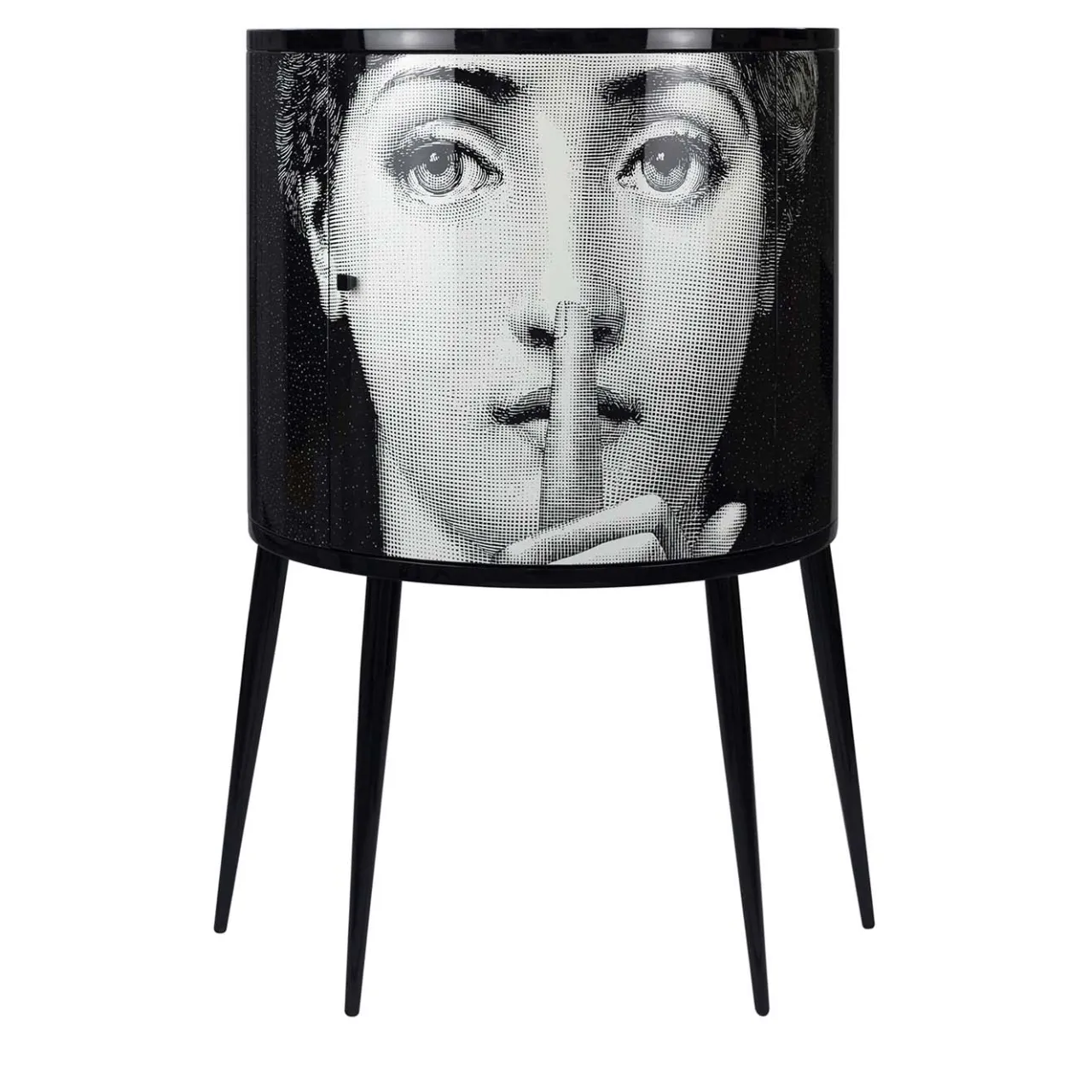 Fornasetti Cabinets<Silenzio Curved Small Cabinet