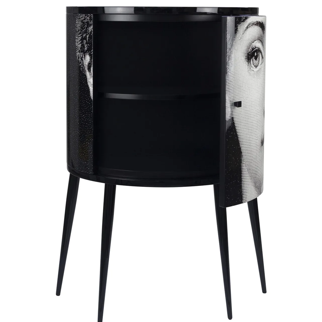 Fornasetti Cabinets<Silenzio Curved Small Cabinet