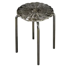 Caspal Stools<Silver Plated Woven Metal Stool