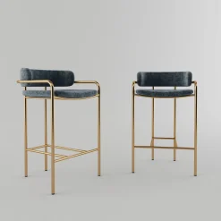 Galbiati Fratelli Bar Stools<Simply Gold Brass Bar Stool