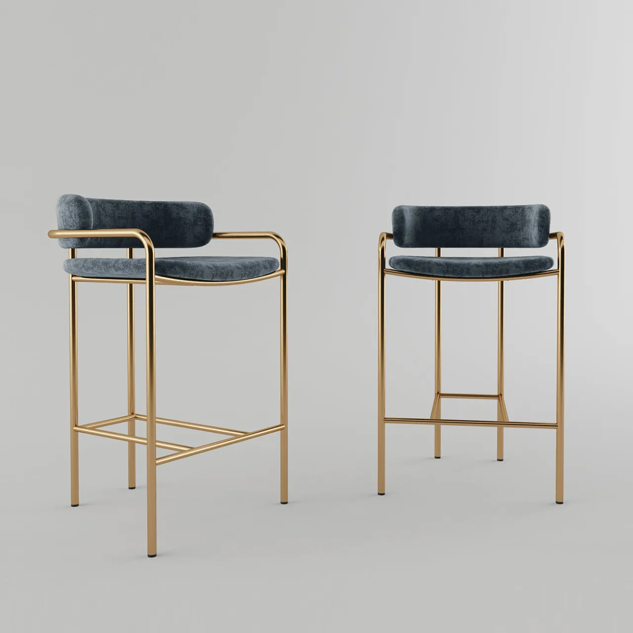Galbiati Fratelli Bar Stools<Simply Gold Brass Bar Stool