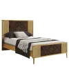 Morello Gianpaolo Beds<Single Bed with Canneté Detailing and Ebony Inserts in Limewood