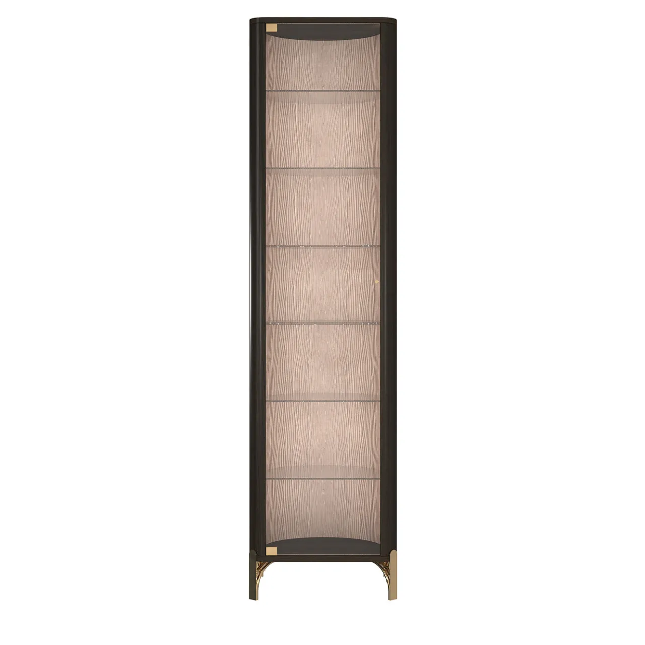 Morello Gianpaolo Cabinets<Single Door Glass Cabinet with LED Lighting