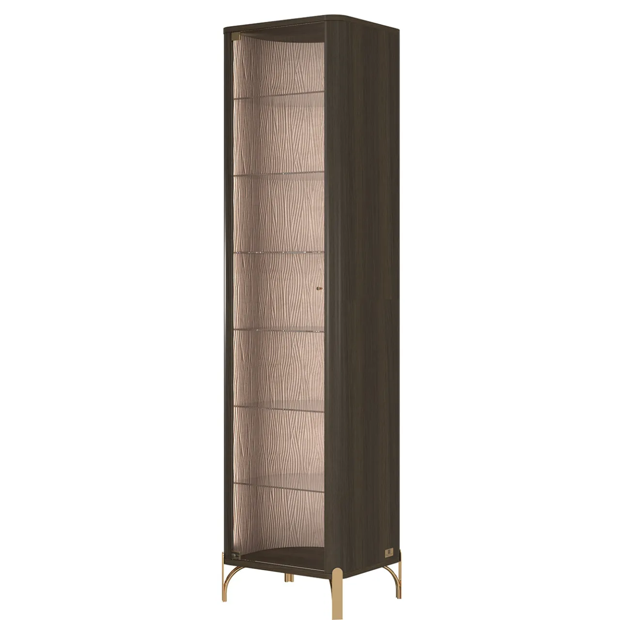 Morello Gianpaolo Cabinets<Single Door Glass Cabinet with LED Lighting