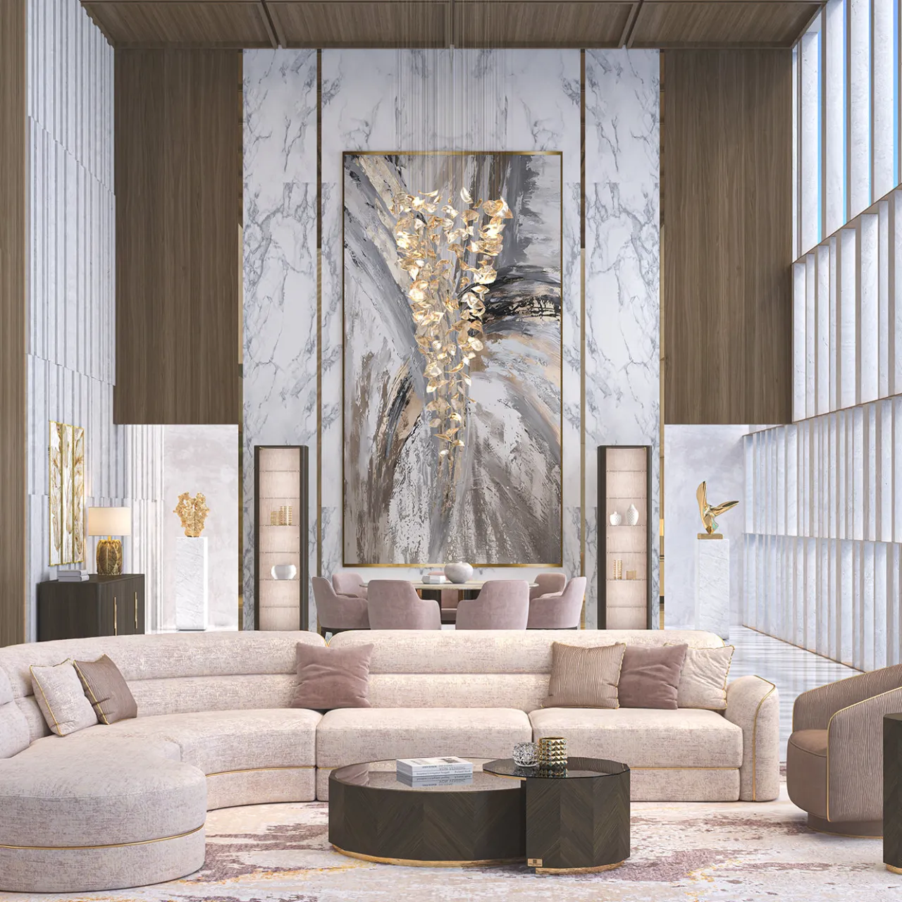 Morello Gianpaolo Cabinets<Single Door Glass Cabinet with LED Lighting