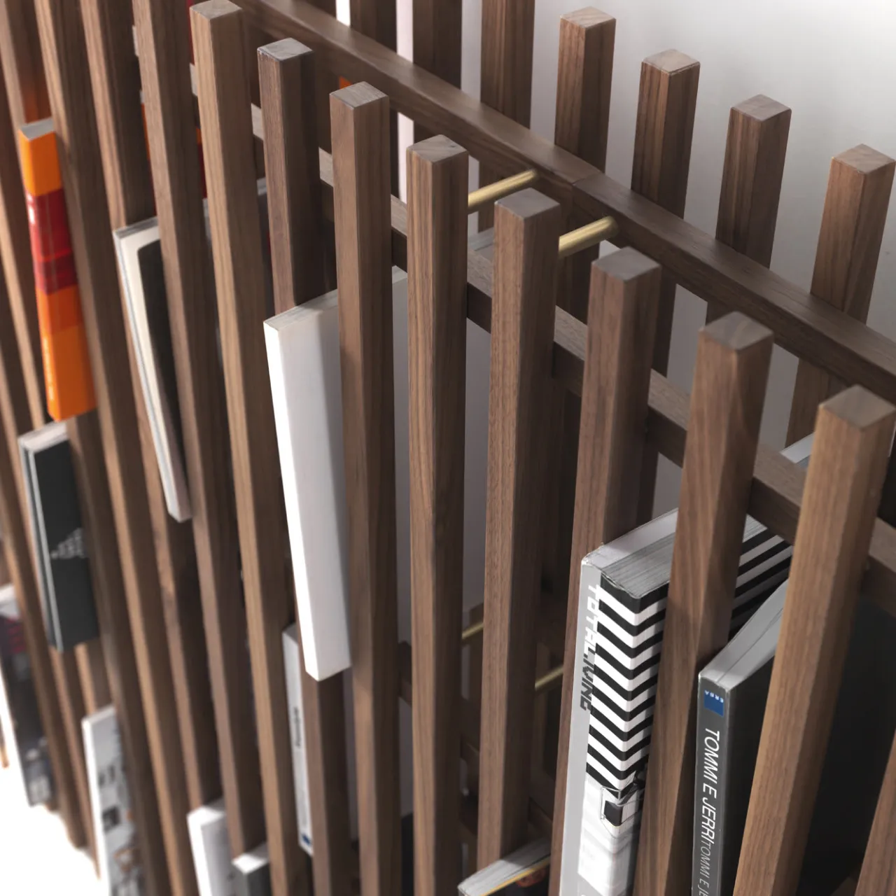 Durame Bookcases<Singolo Walnut Bookshelf