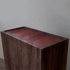 Omar Barbero Cabinets<Sinolo Canaletto Walnut Wood Cabinet