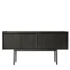 Dale Italia Sideboards Buffets<Sipario 2-Doors High Black Ash Sideboard