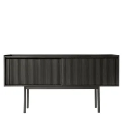 Dale Italia Sideboards Buffets<Sipario 2-Doors High Black Ash Sideboard
