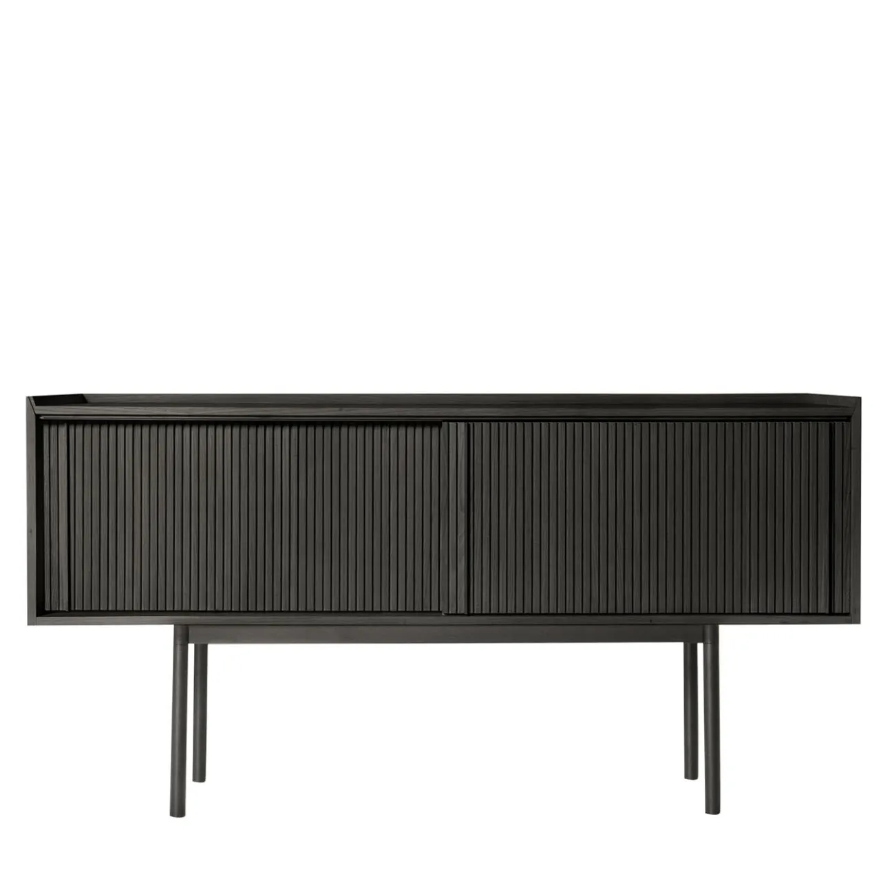 Dale Italia Sideboards Buffets<Sipario 2-Doors High Black Ash Sideboard