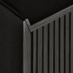 Dale Italia Sideboards Buffets<Sipario 2-Doors High Black Ash Sideboard
