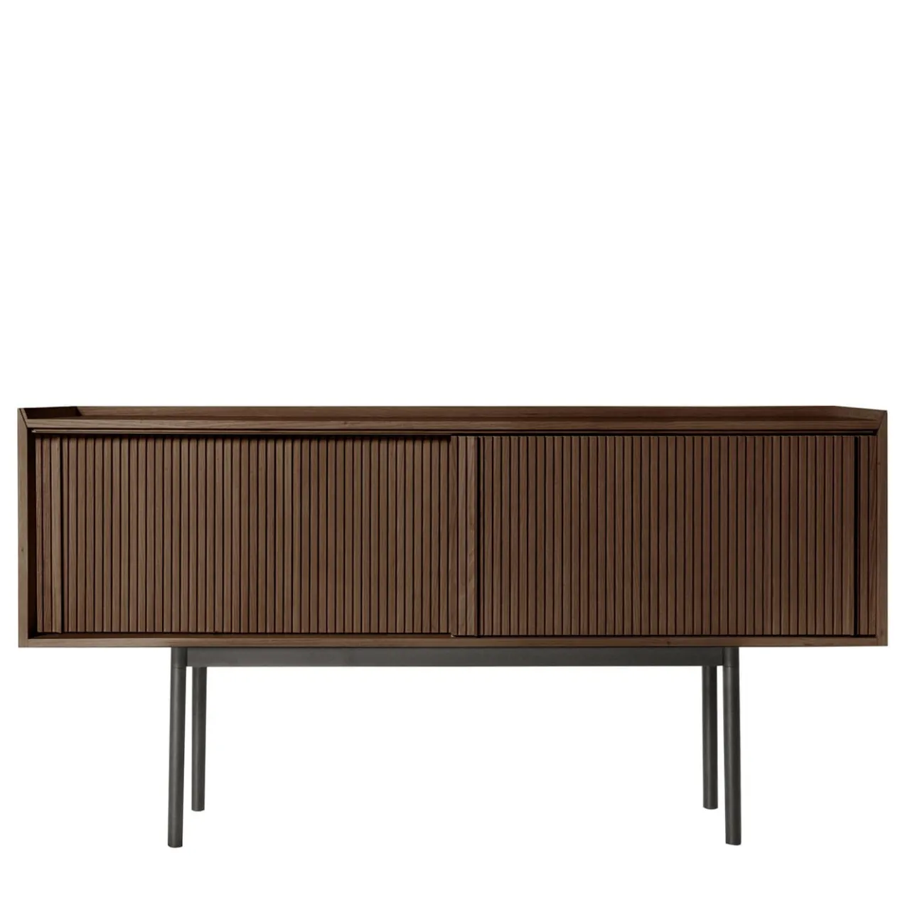 Dale Italia Sideboards Buffets<Sipario 2-Doors High Brown Ash Sideboard