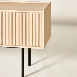 Dale Italia Sideboards Buffets<Sipario 2-Doors High Natural Ash Sideboard