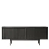 Dale Italia Sideboards Buffets<Sipario 2-Doors Low Black Ash Sideboard
