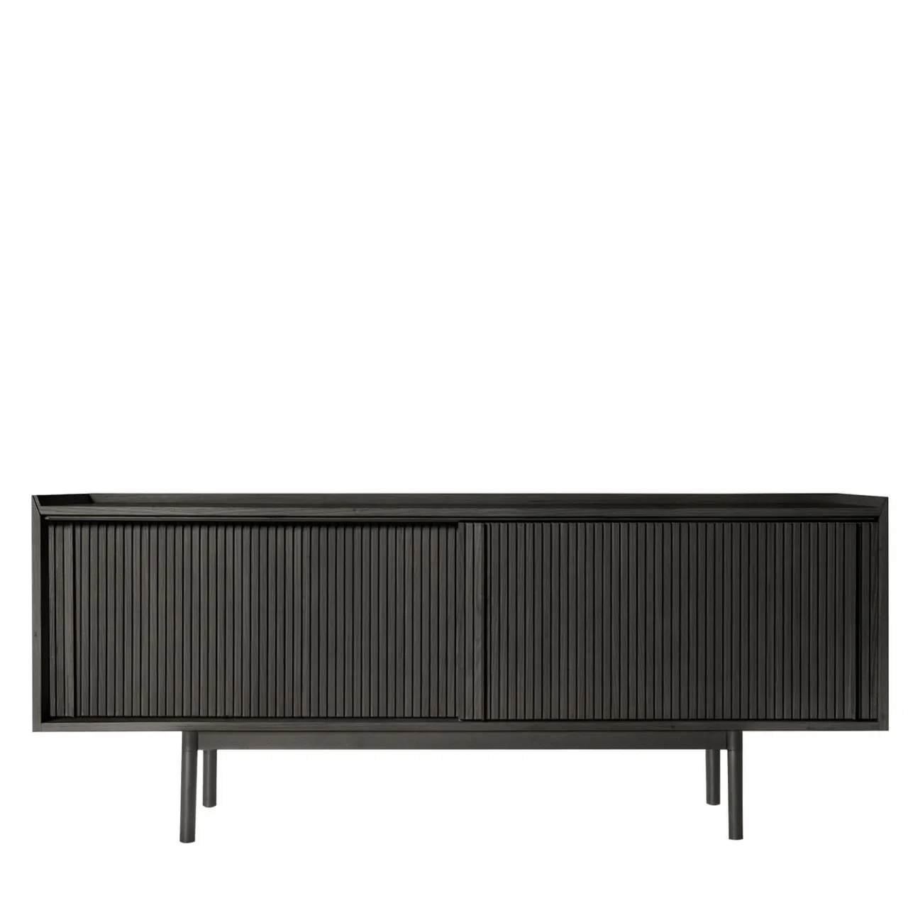 Dale Italia Sideboards Buffets<Sipario 2-Doors Low Black Ash Sideboard