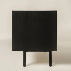 Dale Italia Sideboards Buffets<Sipario 2-Doors Low Black Ash Sideboard