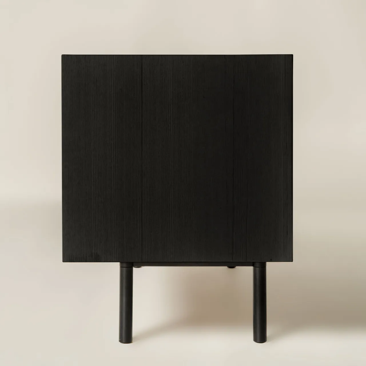 Dale Italia Sideboards Buffets<Sipario 2-Doors Low Black Ash Sideboard