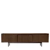 Dale Italia Sideboards Buffets<Sipario 3-Doors Low Brown Ash Sideboard
