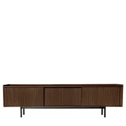 Dale Italia Sideboards Buffets<Sipario 3-Doors Low Brown Ash Sideboard