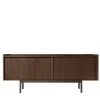 Dale Italia Sideboards Buffets<Sipario 2-Doors Low Brown Ash Sideboard