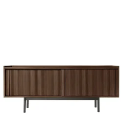 Dale Italia Sideboards Buffets<Sipario 2-Doors Low Brown Ash Sideboard