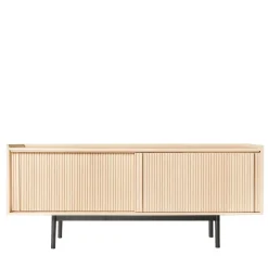 Dale Italia Sideboards Buffets<Sipario 2-Doors Low Natural Ash Sideboard