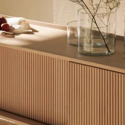 Dale Italia Sideboards Buffets<Sipario 2-Doors Low Natural Ash Sideboard