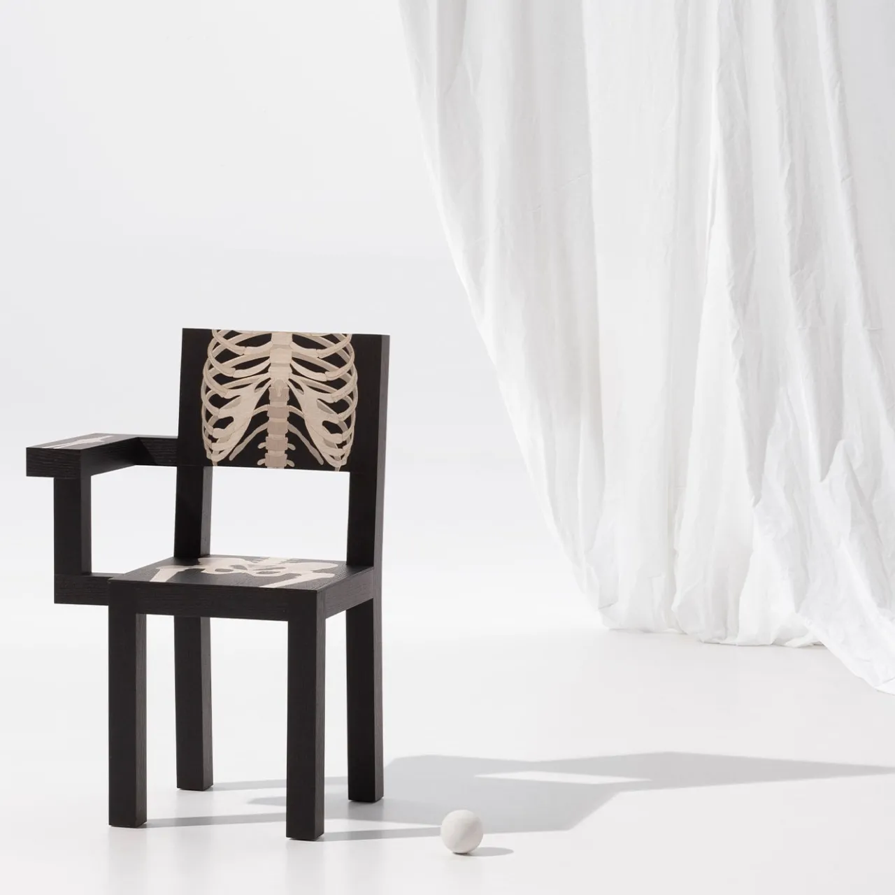 Scapin Collezioni Chairs<Skeleton Black Chair