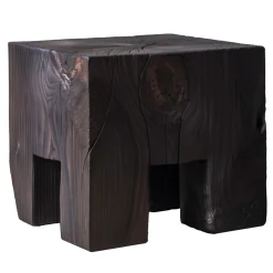 Riccardo Monte Side Tables<Skelly Cube Charred Finish Side Table