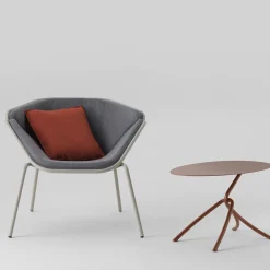 TrabA' Lounge Chairs<Skin Lounge Gray Chair By Giacomo Cattani