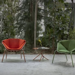 TrabA' Lounge Chairs<Skin Lounge Red Outdoor Chair By Giacomo Cattani