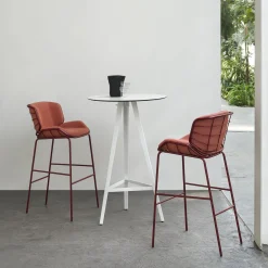 TrabA' Bar Stools<Skin Red Bar Stool By Giacomo Cattani