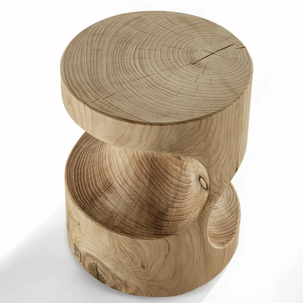 Riva 1920 Stools<Slalom solid cedar wood Stool #1