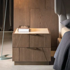 Bamax Nightstands<Slash Nightstand with Glass Top