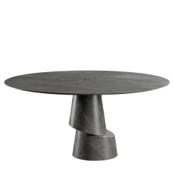 Etamorph Dining Tables<Slice Graphite Stone Round Dining Table