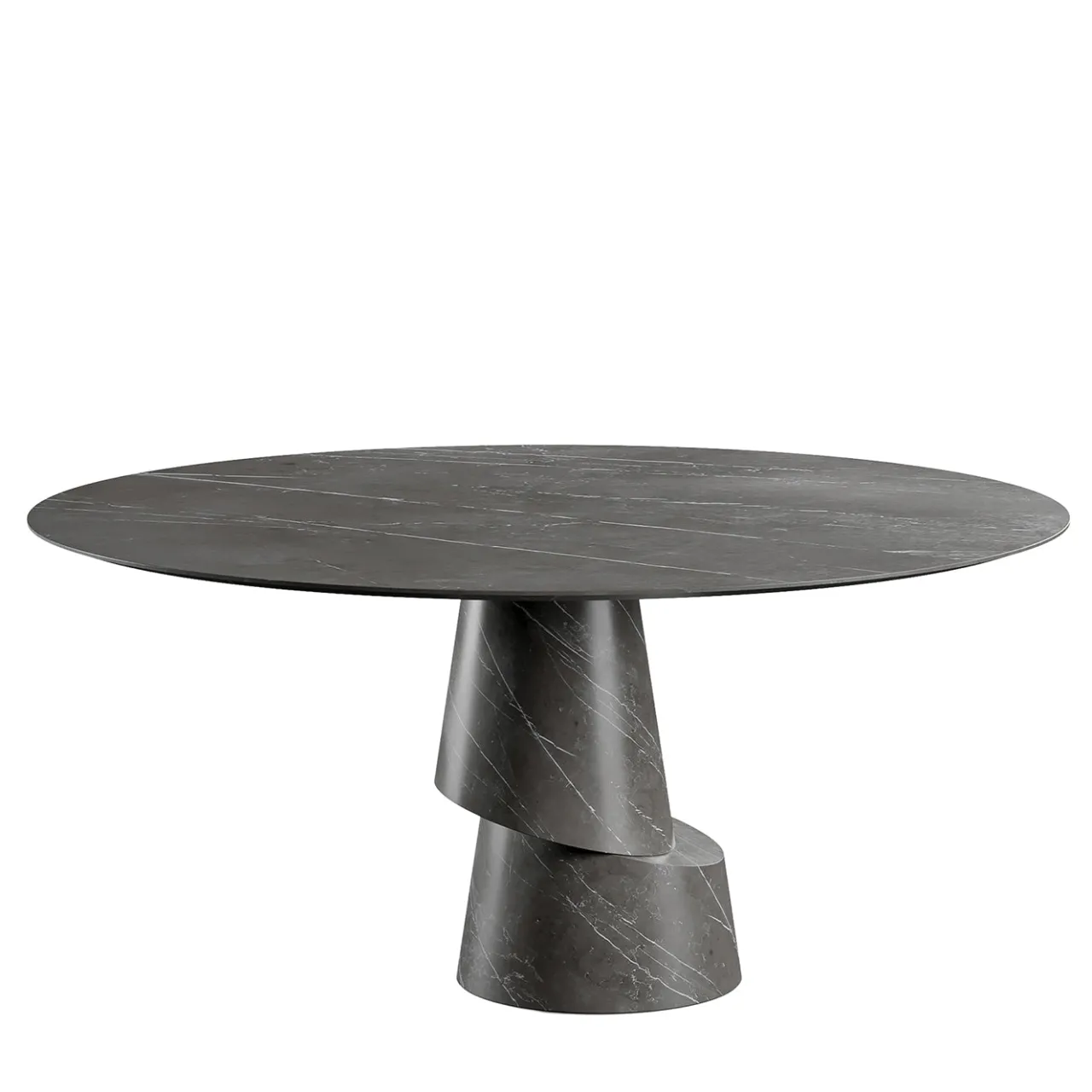 Etamorph Dining Tables<Slice Graphite Stone Round Dining Table