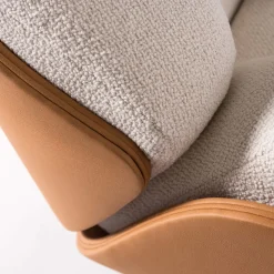 FROMM. Armchairs<Small Haima' with Leatherette Shell Armchair