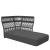 Talenti Outdoor Sofas & Benches<Sofa Lounge Left with Rope Backrest Dark Gray