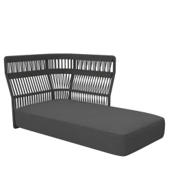 Talenti Outdoor Sofas & Benches<Sofa Lounge Left with Rope Backrest Dark Gray