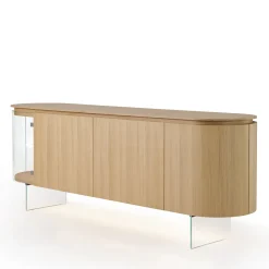 Modesign Sideboards Buffets<Soffio Beige Oak Wood Sideboard