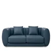 Franco Bianchini Sofas<Soffio 2-Seater Blue Leather Sofa