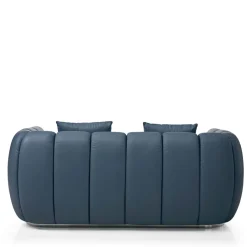 Franco Bianchini Sofas<Soffio 2-Seater Blue Leather Sofa