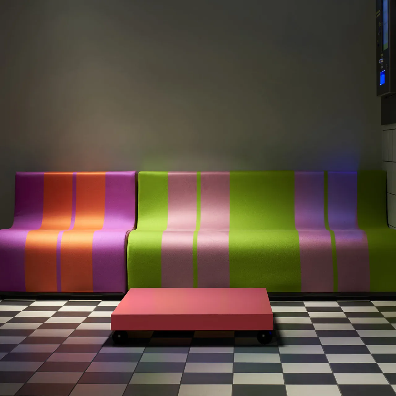 Poltronova Sofas<Sofo Green and Pink Sofa