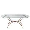 Dante Negro Outdoor Dining Tables<Solivo Glass & Wrought Iron Oval Table