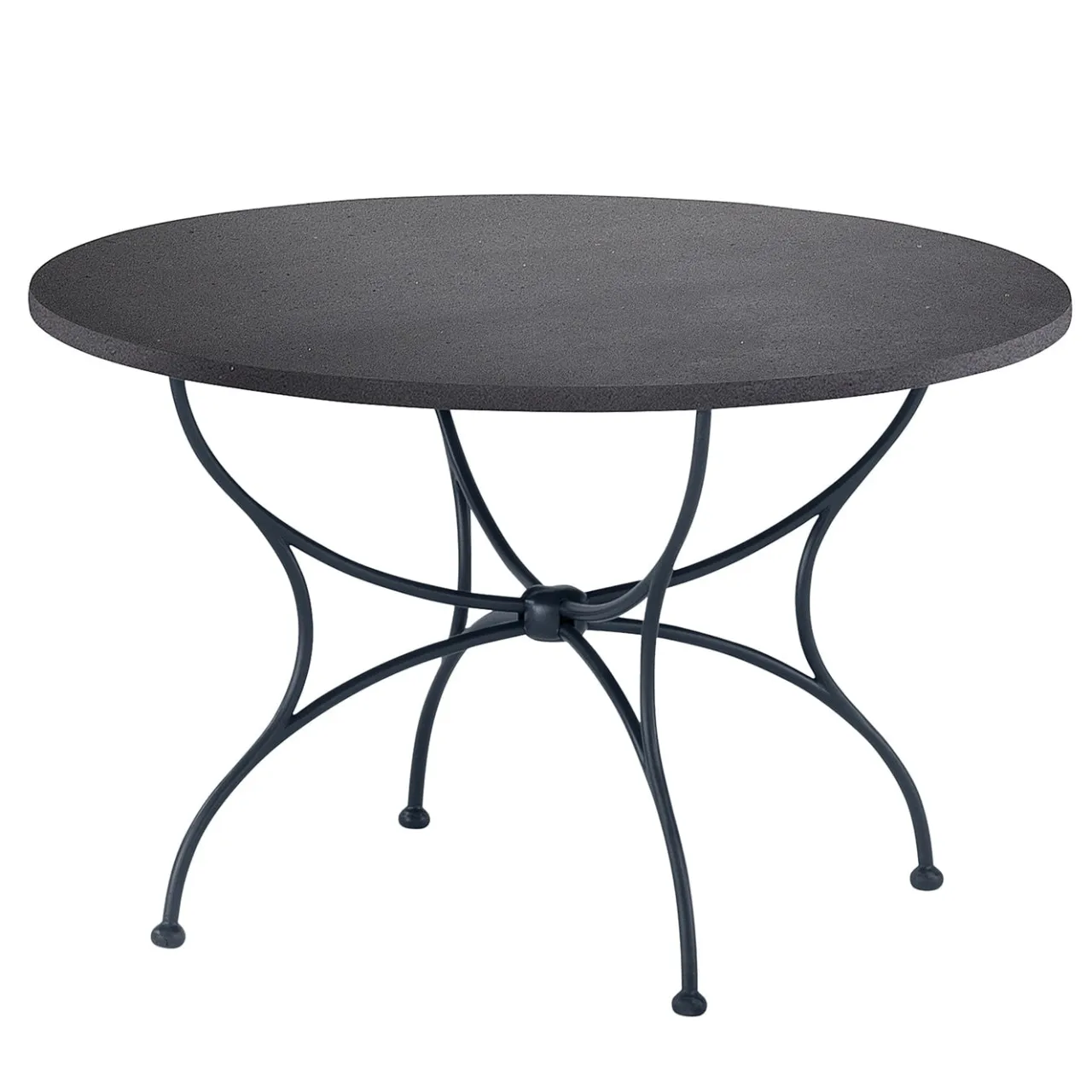 Dante Negro Outdoor Coffee Tables<Solivo Lava Stone & Wrought Iron Round Table