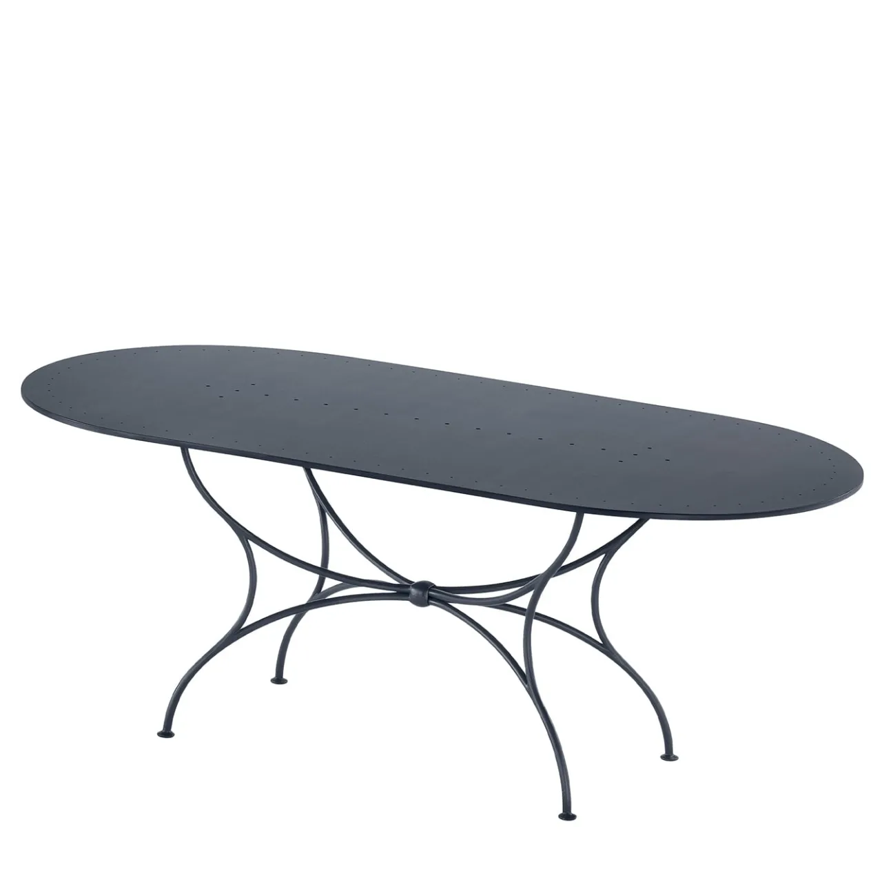 Dante Negro Outdoor Dining Tables<Solivo Oval Wrought Iron Gray Table