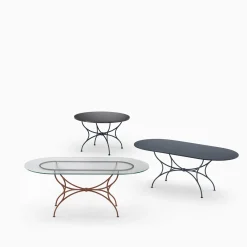 Dante Negro Outdoor Dining Tables<Solivo Oval Wrought Iron Gray Table