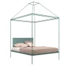 Lispi Beds<Sommo Light-Blue Iron Canopy Double Bed